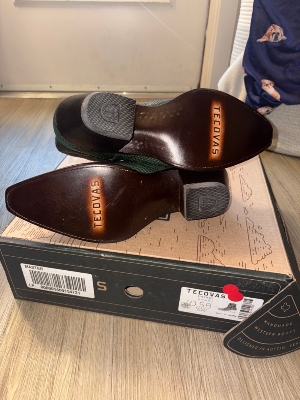 RARE Tecovas Emerald Lizard Stevie Ankle Boots - Picture 2 of 3
